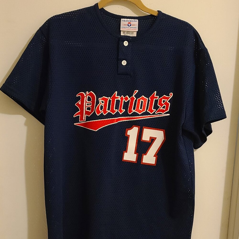 Vintage Patriots Teamwork Athletic Apparel Baseball Jersey